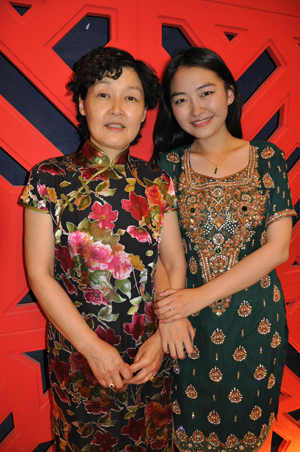 With mother at the Pak-China Friendship Centre